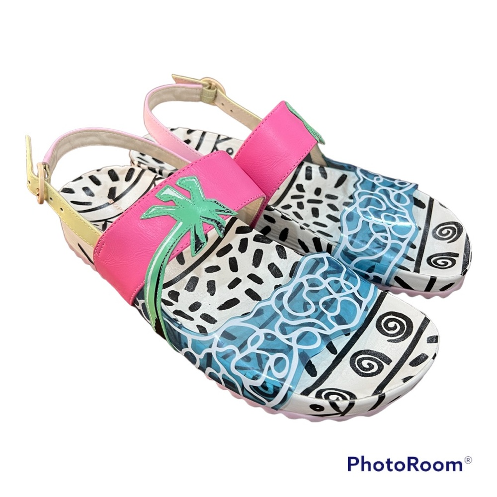 SOPHIA WEBSTER Malibu Tropical Island Beach Theme Sandals size 37 - Picture 4 of 7